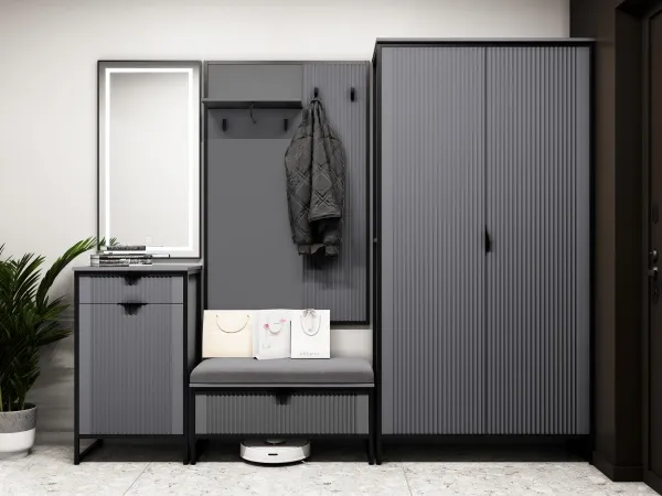 Вешалка "Нора" прихожая Графит