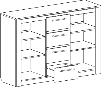 Комод 1395 "Элана" спальня Персидский жемчуг