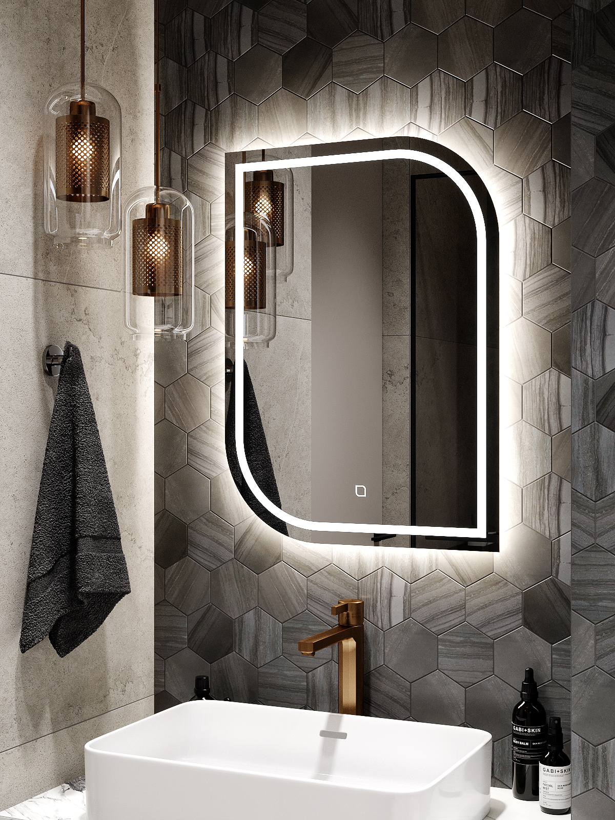 Зеркало навесное Z-17 с подсветкой