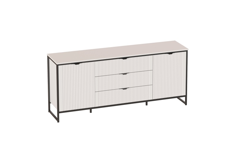 Тумба 2 дв 3 ящ "Нора" гостиная с глухими дверями Персидский жемчуг