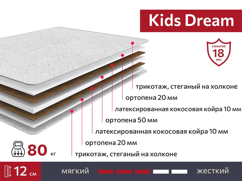 Матрас Kids Dream 700х1400