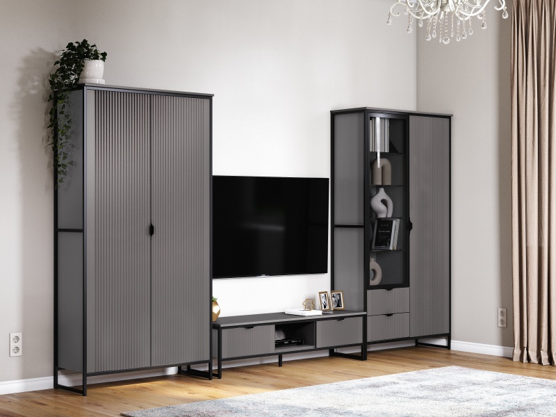 Модульная гостиная Нора" композиция #1 Графит